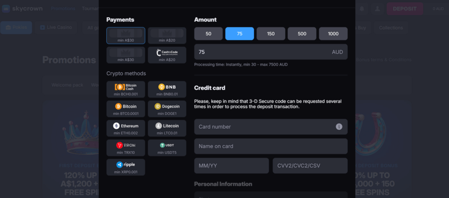 Skycrown Casino guarantees fast payouts